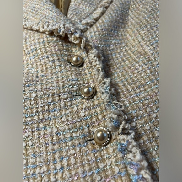 Escada Tan Tweed Blazer and Skirt Set Medium - Picture 6 of 16